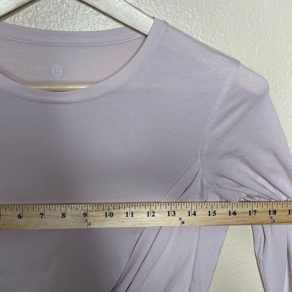 Lululemon Shirt Womens Small Pink Tie Long Sleeve Cropped Active Wear Gym - Picture 5 of 8